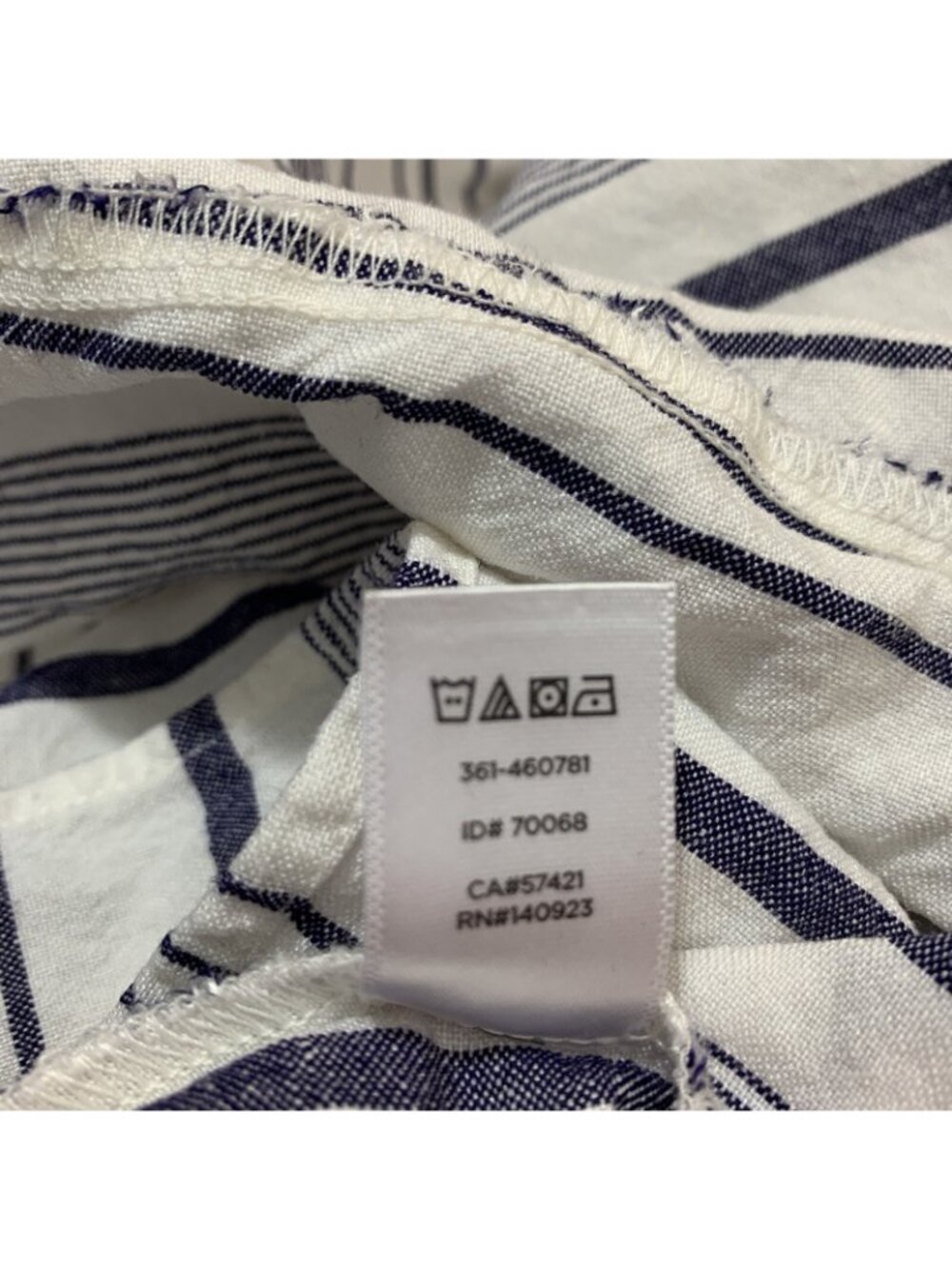 Loft Lightweight Linen Blend Blue And White Stripes Boho Vacation Beach Dress XS - Picture 11 of 11